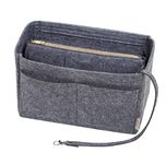 Purse Organizer Insert, Felt Bag organizer with zipper, Handbag & Tote Shaper