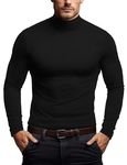 Zengjo Base Layer Mens High Neck Thermal(Black,XL)