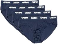 Gary Majdell Sport Men's Microfibre Bikini Brief, Moisture-Wicking Underwear, 4 Pack (Navy, Medium)