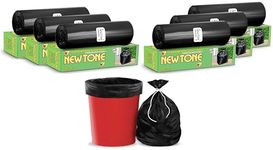 Newtone Premium Garbage Bags Size 30 X 37 Inches (Extra Large) 90 Bags (6 rolls) Dustbin Bag/Trash Bag - Black Color