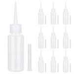 MOSTFUN 10Pcs Squeeze Applicator Bottles, 50ML/1.8OZ Quilling Glue Bottles with Nozzles Plastic Bottles for Paint Art, Crafts, Glue, Dispenser, Quilling Tool