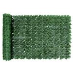 Fuobecie Artificial Ivy Fence Screen, Fence Screening Trellis with Artificial Leaves Privacy Trellis Roll for Balcony Outdoor Garden Wall Mat Decoration, Green (1 x 3 Meter)