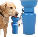 Springer Flip Portable Dog Water Bottle with Foldable Food Grade Silicone Bowl - 20 Ounce Travel Dog Water Bottle Ideal for Camping - Easy Squeeze Hydration & Release to Drain