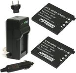 Wasabi Power Battery (2-Pack) and Charger for Casio NP-60 and Casio Exilim EX-FS10, EX-S10, EX-S12, EX-Z9, EX-Z19, EX-Z20, EX-Z21, EX-Z25, EX-Z29, EX-Z80, EX-Z85, EX-Z90