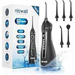 Water Flossers for Teeth Cordless - Nicwell Oral Irrigator Dental, DIY Modes Electric Tooth Flosser with 5 Jet Tips, IPX7 Waterproof Water Pick Flosser, USB Recharged Use for Travel