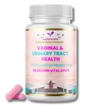 Vaginal Probiotics for Women pH Balance - Prebiotics & Probiotic Blend, Natural Vaginal Health & Urinary Tract Supplement with Cranberry, Garlic & More, Vegan, Non-GMO, Gluten-Free, 60 Caps