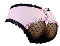 aishani SISSY pouch panties men's hipster panty lace bikini briefs lingerie underwear for men - HW, Pink, X-Large