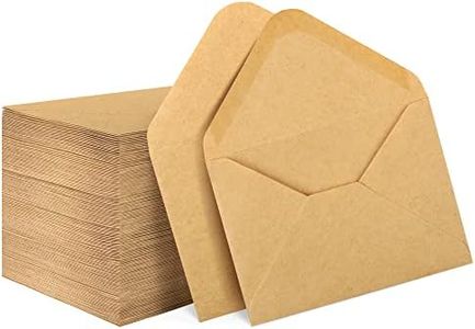 150 Pack Gift Card Envelopes, 4" x 2.75" Mini Envelopes, Brown Kraft Business Card Envelopes, Small Envelopes for Holidays, Weddings, Baby Showers, Birthdays Banquets