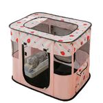 Carroza Dog and CAT pop Play Pen,Pets Houses for Dogs and Cats,Indoor&Outdoor Exercise Pen Dog Tent Puppy Playground Large (S, Pink)