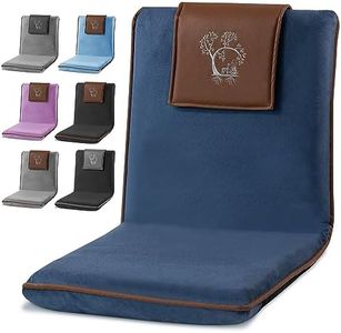 Japanese Meditation Floor Chair with Back Support for Adults - Premium Meditation Chair with Adjustable & Foldable Back for Seating, Yoga & Gaming — Folding Backjack Chairs with Backrest for Adults
