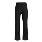 Mufeng Kid Girls Classic Bell Bottom Elasticated Waist High Stretch Bottoms Boot Cut Pants Jazz Latin Dance Trousers Black 14 Years