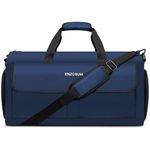 Carry On Garment Bag for Travel Large Suit Bags for Men, Convertible Garment Duffle Bags with Shoes Compartment, Weekend Luggage Bags Hanging Suit Carriers for Men Women, Blue