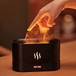 SCILLA Aromatherapy Flame Light Quiet Mist Humidifiers Aroma Air Diffusers with Auto Shut-Off Protection Mini Flame Light Humidifier Atomization Auto Shut Off Night Light USB Humidifier