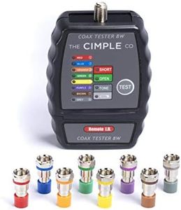 THE CIMPLE CO 8 Port Coax Cable Mapper, Tester, Tracer, and Toner - Commercial Grade Coaxial Wire Continuity Checker