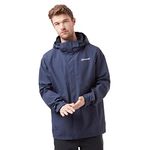 Berghaus Men's Maitland GORE-TEX IA Waterproof Jacket with 3-in-1 Compatibility, Mens Raincoat, Men's Hiking & Outdoor Recreation Clothing, Blue, L