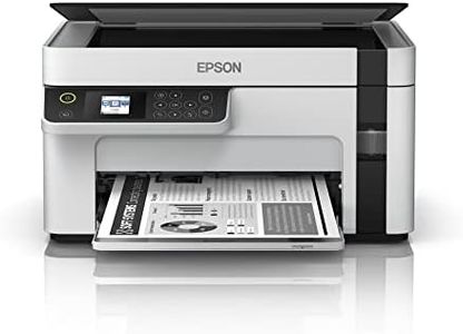 Epson EcoTank ET-M2120, Impresora Monocromo Multifunción con WiFi y Depósito de Tinta, Escaner/Copiadora/Impresora, Blanco