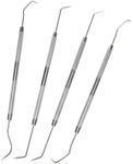 Performance Tool W80749 4-Piece Precision Pick & Hook Set with Stainless Steel Tips - Ideal for Jewelers, Mechanics, Fishermen, Gun Repairs, and More