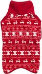Blueberry Pet Dog Christmas Sweater - Warm & Soft Ugly Reindeer & Snowflake Fleece Jacket, Back Length 18" - Award-Winning Dog Sweater, America's Best Petcare Brands 2022 & 2021