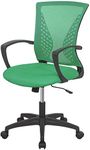 BestOffice Home Office Chair Ergonomic Chair Mid Back PC Swivel Lumbar Support Adjustable Desk Task Computer Comfortable Mesh Chair with Armrest (Green)