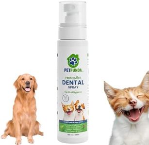PetFunda Fresh Mint Dental Spray for Dogs & Cats| Enriched with Mint & Clove Extract | Reduces Plaque & Tarter | Paraben-Free, Alcohol Free | Pet Oral Hygiene | 100ml