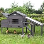 Aivituvin Chicken Coop, Large Outdoor Hen House with Nest Box Poultry Cage, Rabbit Hutch - Waterproof UV Panel 69in