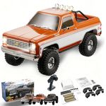 FMS FCX10 Chevy K5 Blazer RS Officially Licensed 1:10 Scale Rock Crawler - 11CH 2.4GHz 4WD Remote Control Truck for Adults (Orange)