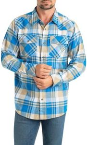 Legendary Whitetails Men's Big & Tall Shotgun Western Flannel Shirt, Liberty Range Plaid, XX-Large Tall