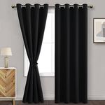 DWCN Black Blackout Curtains for Be