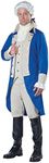 California Costumes Mens George Washington Adult Sized, Blue,Cream, Medium US