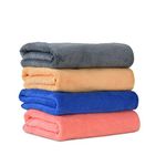 Yellow Weaves Super Soft Microfiber Hand Towels, Gym & Workout Towels 400 GSM(4 Pcs Multicolor)