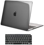 MOSISO Compatible with MacBook Air 13 inch Case 2022 2021 2020 2019 2018 Release A2337 M1 A2179 A1932 Touch ID, Plastic Hard Shell Case & Keyboard Cover for MacBook Air 13.3 inch Case, Crystal Black