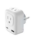 European Travel Plug Adapter from a Canadian Small Business High Speed 4 in 1 Adapter Plug, Canada USA to Europe Plug Adapter with USB and USB-C for Canada USA to Most of Europe Portugal Spain France