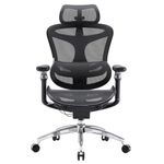 SIHOO Doro C300 Pro Ergonomic Office Chair with Ultra-Soft 6D Armrests, Dynamic Lumbar Support, Seat Depth Adjustment and Adjustable Backrest Desk Chair for Home Office (Black)
