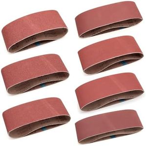 14 Pcs 4 x 24 Inch Sanding Belts,Aluminum Oxide 4 x 24 Belt Sander Sanding Belts,2 Each of 40/60/80/120/180/240/400 Grits Sander Belts For 4 x 24 Belt Sander