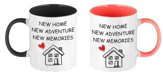 CLVJQ House Warming Gifts New Home - New Home Gift Ideas - Housewarming Presents - New House Must Haves for Women Men - Closing Gifts for Home Buyers - New Home New Adventure Coffee Mug Set 11.8oz