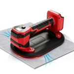 Electric Vacuum Suction Cup, Heavy Duty Suction Cups Compatible with Milwaukee 18 V Battery, Max 250kg Suckers with LCD Display for Lifting Tile Glass Granite Metal