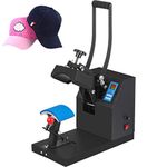 VEVOR Heat Press 6x3.75Inch Curved Element Hat Press Clamshell Design Heat Press for Hats Rigid Steel Frame No Stick Digital LCD Timer and Temperature Control (6x3.75Inch Clamshell Design)