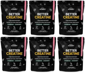Organics Ocean Better Creatine Monohydrate Powder with Electrolytes, 6-Pack