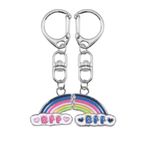 ShiQiao Spl Best Friend Birthday Gifts for Girls BFF Keyrings for Women Christmas Gifts for Bestie Matching Keychains 2 Pcs