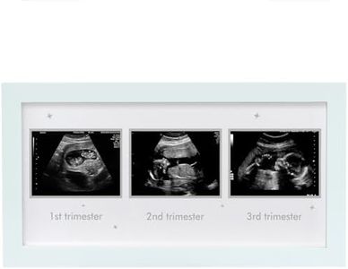 HAMUIERS Ultrasound Picture Frame - Triple Sonogram Frame for Mom to Be | Pregnancy Photo Album Decor | Baby Nursery Essentials & Gender Reveal Gifts | First Trimester Keepsake & Pregnancy Must Haves - White1