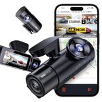 VANTRUE N4 Pro 4K 3 Channel Dash Cam 5G WiFi GPS, STARVIS 2, 4K+1080P+1080P Front and Rear Inside Triple Car Camera 3CH HDR, Night Vision, Voice Control, 24/7 Buffered Parking Mode, Support 512GB