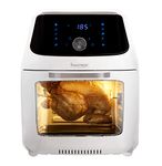 Innoteck Kitchen Pro 16Litre Digital Air Fryer Oven with Rotisserie Multi-functions Smart Cooker for Air Frying, Roast, Dehydrate, Fry, Bake and Reheat, white&silver, DS-5975