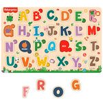 Fisher Price Wooden Alphabets Montessori Educational Pre-School Puzzle Toy for Kids