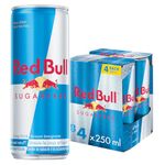 Red Bull Energy Drink, Sugar Free, 250 ml (4 pack)