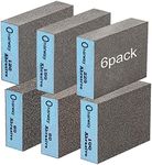 Onarway Sanding Blocks 6 Pack Wet and Dry Dual-use Sanding Sponges, Coarse and Fine - 60/80/100/120/180/220 Grits 6 Different Specifications, Washable and Reusable, Ideal for Wood Metal Wall Polish