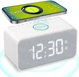 ANJANK Wooden Alarm Clock Radio wit