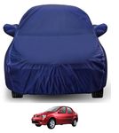 Auto Hub Car Cover Compatible Mahindra Logan with Mirror Pocket, Water Resistant, Triple Stitched, Logan Car Cover- Navy