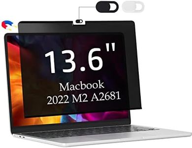 BlueSwan Magnetic Privacy Screen Filter compatible for MacBook Air 13.6"2022-2024 M3 M2 A3113 A2681, Ultra-thin Removable Screen Protector + Privacy Camera Cover