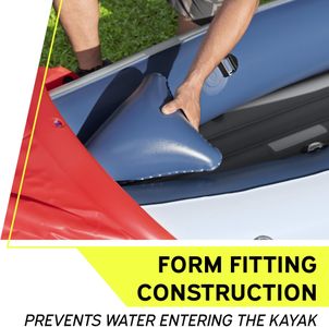 Hydro-Force 3-Person Inflatable Kayak Set – Aluminum Oars & Pump