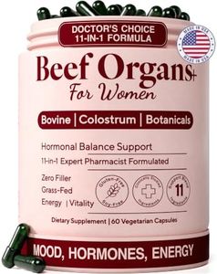 Beef Organ Supplement for Women, 11-in-1 Grass-Fed with Uterus, 60 Capsules